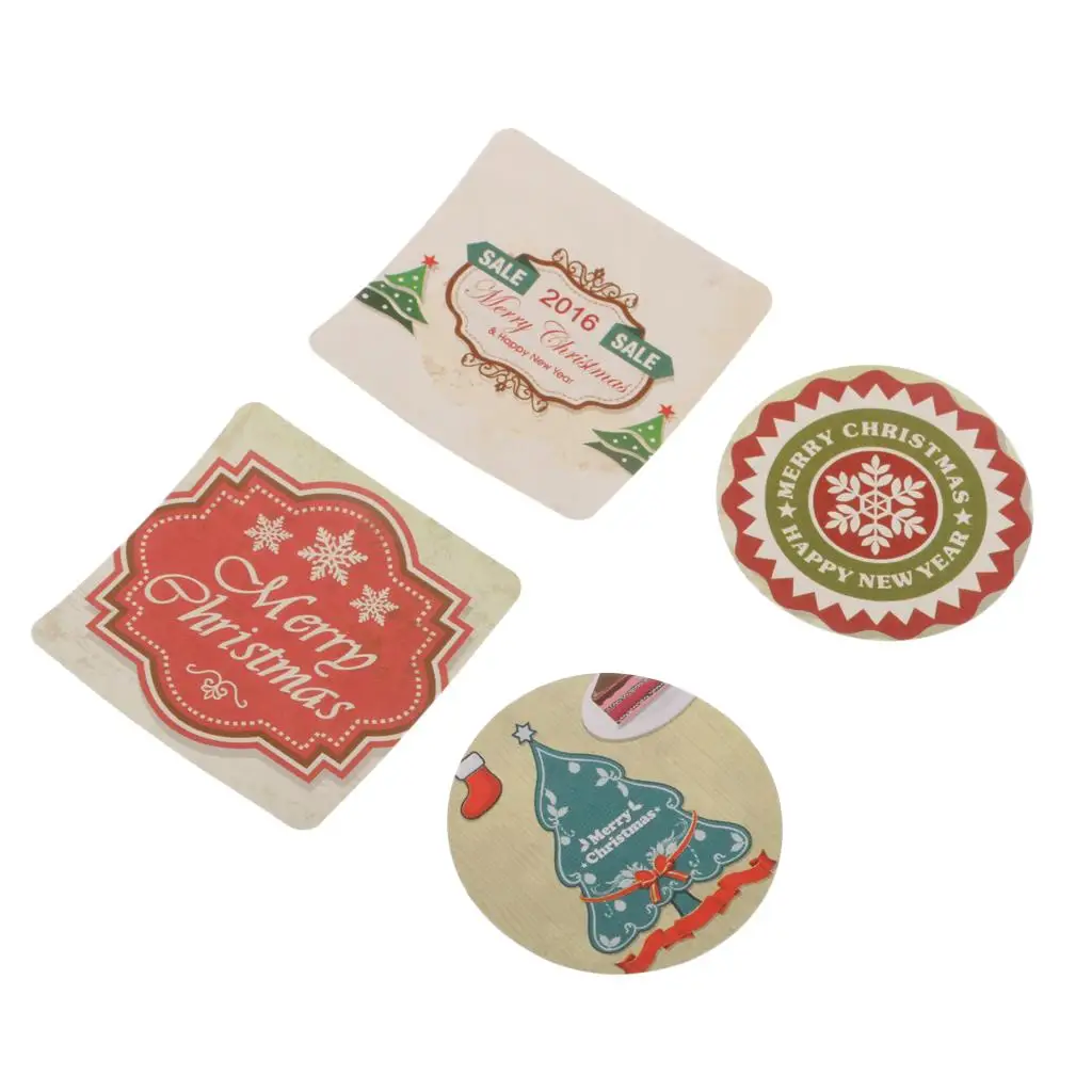 2X 46x Mix Pattern Waterproof Christmas Stickers Sealing Stickers Multipurpose