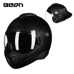 Men's Motorcycle Helmet Antifog Visor Film BEON T702 Flip up MOTO Accessories Biker Motorbike Motocross off Road Safety Helmets