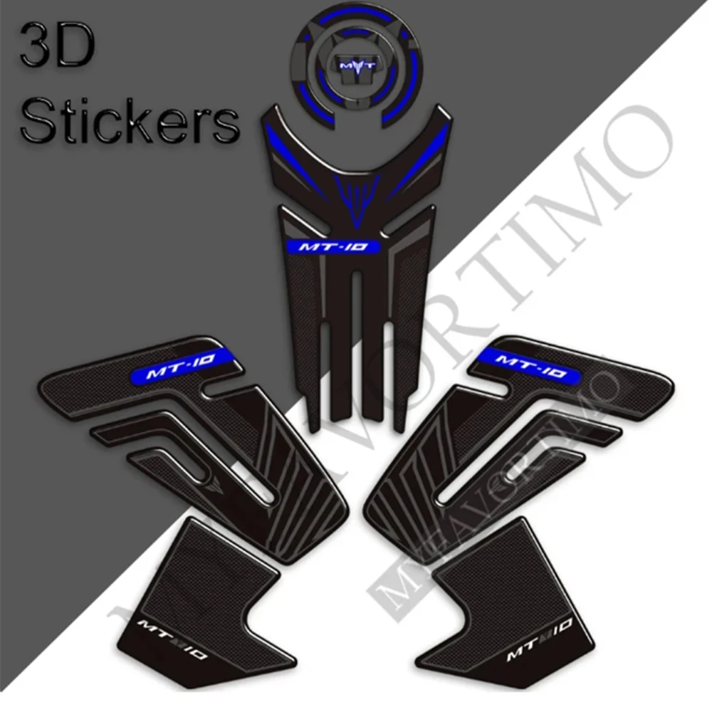 For Yamaha MT10 FZ10 FZ MT - 10 MT-10 SP Motorcycle Gas Fuel Oil Kit Knee Protector Hyper Naked Stickers Decals Tank Pad Grips