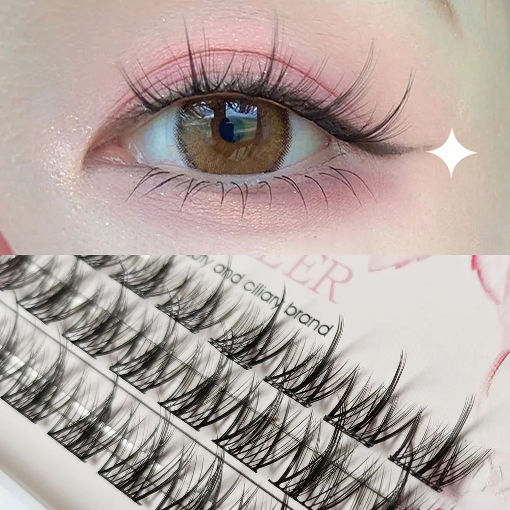 

3 Steps Premade Big Fans DIY Segmented Eyelash Extension Mix Length Fluffy 3D Mink Individual Lashes Ultra Fairy Fish Slim Band