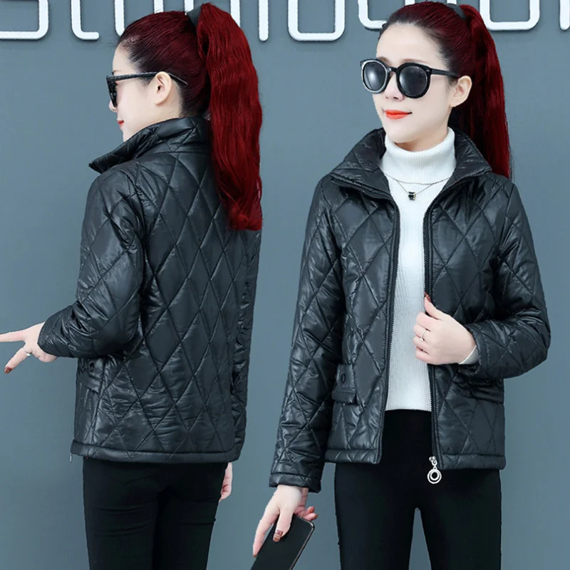 Light Down Cotton-Padded Jacket for Women, Loose Jackets, Short Warm Coat, Female Outerwear, Korean Tops, New, Autumn, Winter