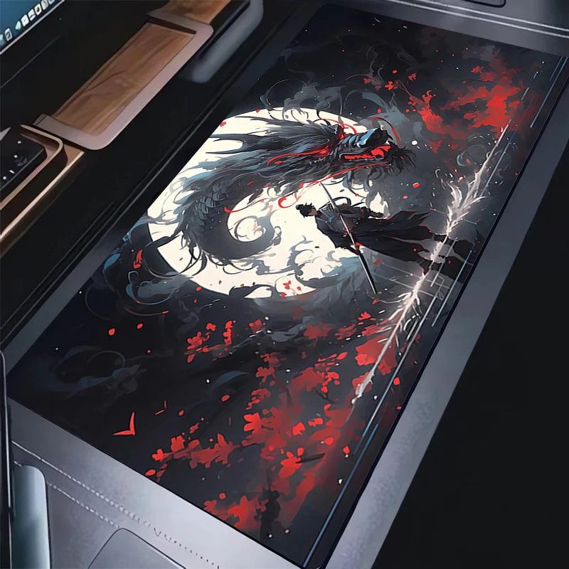 

Anime HD Print Mouse Pad Gaming Cool Mousepad Rubber Computer Moon Samurai Desk Mouse Mat Gamer Accessories Dragon Keyboard Pad