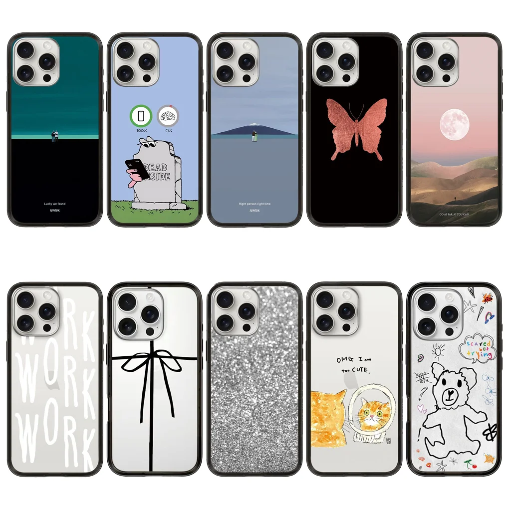 

Work Black Border Letters New Design Protective IPhone Case Cover for 16 15 14 Pro Max Case