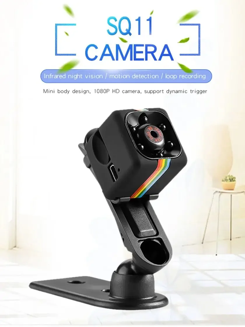 Mini caméra HD portable, petite caméra de surveillance, enregistreur vidéo vocal mini DV, caméra de sécurité discrète pour la maison et le bureau