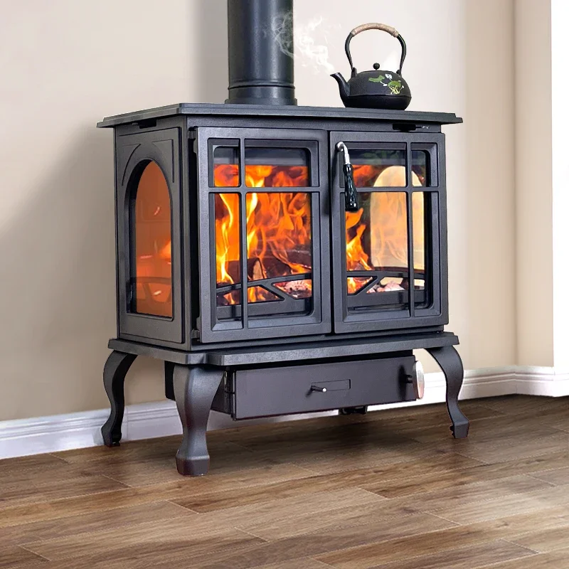 

Real fire fireplace Rural heating Cast iron wood-burning fireplace Real fire firewood-burning firewood heating fireplace Full se