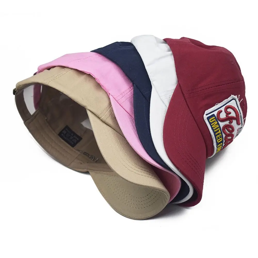 Gorras de algodón con visera para hombre y mujer, gorras de béisbol con letras bordadas, sombreros de pesca, sombrilla, moda de verano