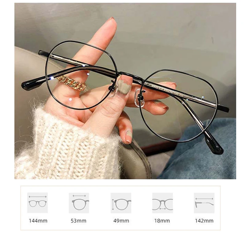 3 Colors Irregular Frame Myopia Glasses Men Women Luxury Blue Light Blocking Eyeglasses Trendy Ladies Minus Diopter Eyewear