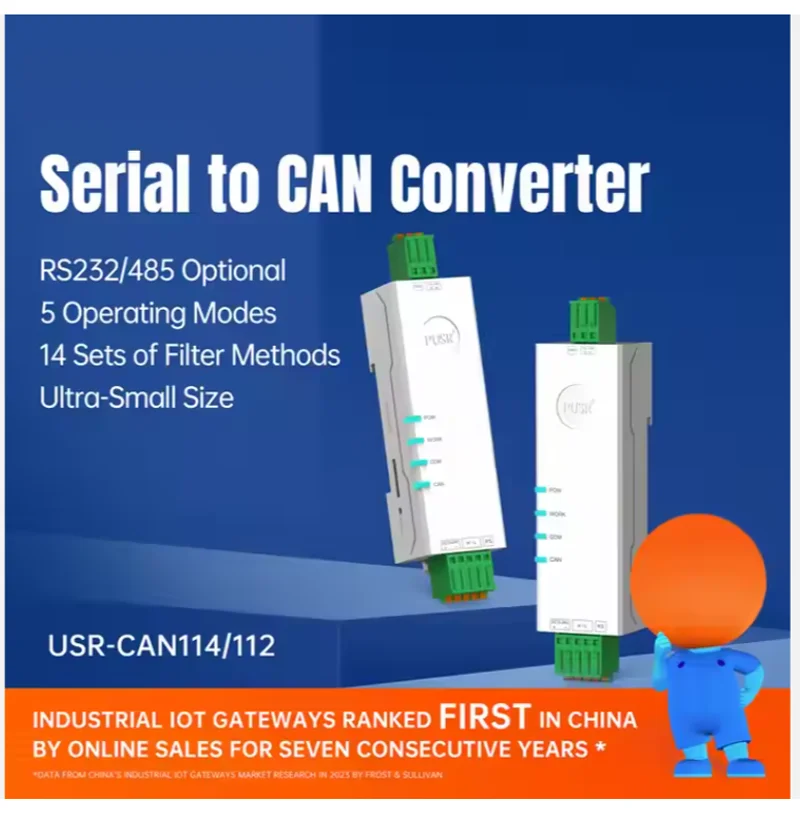 RS485 RS232 Преобразователь Ethernet в CAN CANBus в фильтрацию последовательных данных: до 14 комплектов фильтров CAN114/112/115