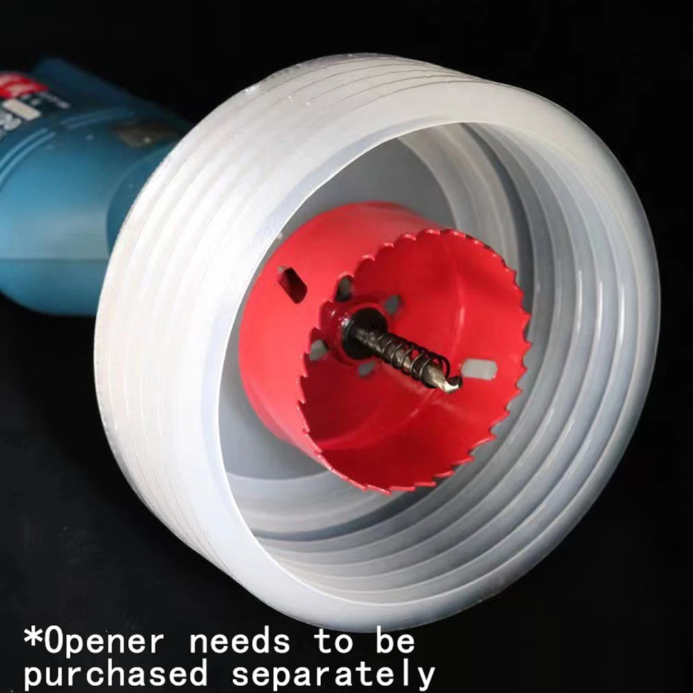 Hole Opener Dust Cover, Telescopic Shield for Bimetallic/Woodworking Hole Saws, Drilling Dust Collector for Ceiling Light