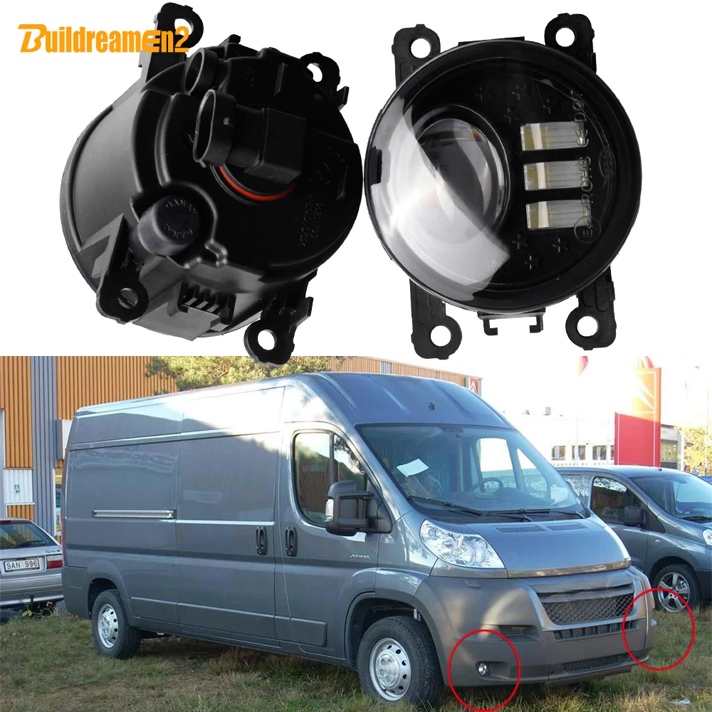 2 Pieces H11 Car Front Canbus LED Lens Fog Light DRL Assembly 3000LM 12V For Citroen Jumper 290 295 2012 2013 2014 2015 2016