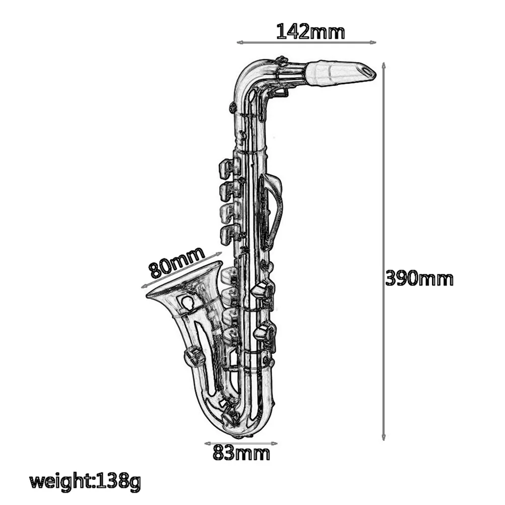 Jouet saxophone électronique pour tout-petits, trompent, grande musique pour enfants, jouets en argent pour enfants