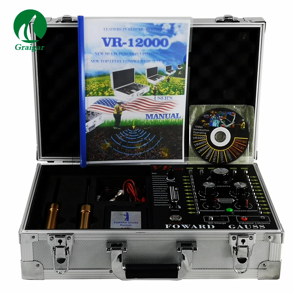 

VR-12000 Ultrasonic Long Range Underground Gold Detector Gem Metal Finder Range: 100-3000m Depth:5-250m VR12000