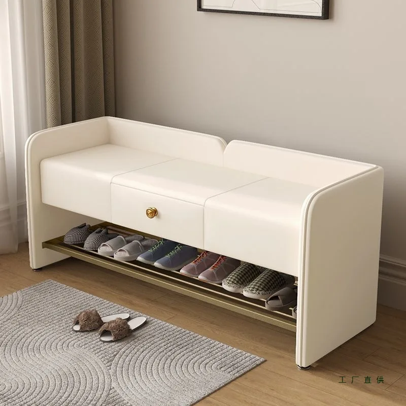 Light luxury shoe changing stool: home door shoe changing stool can be sitting on shoe stool