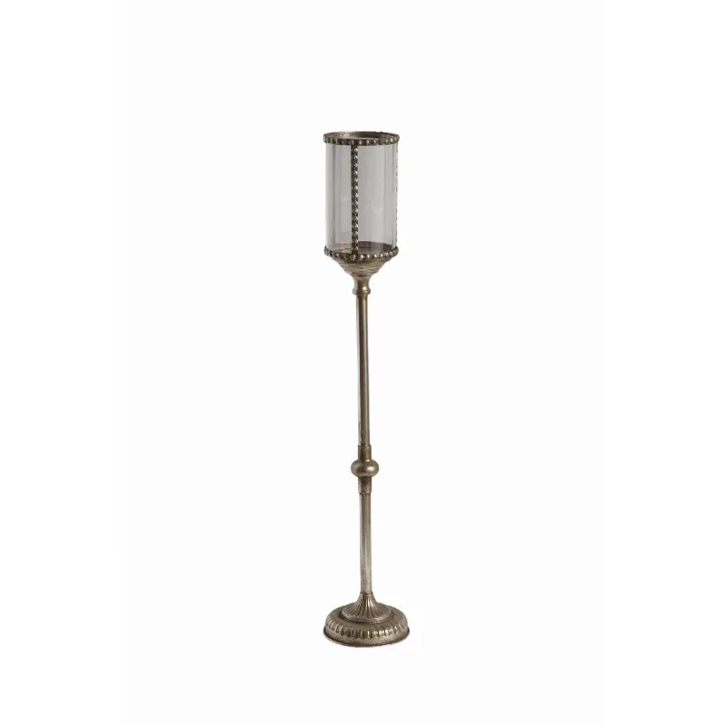European wrought iron candle holder, high-footed floor-to-ceiling windproof candle holder, homestay and hotel decoration