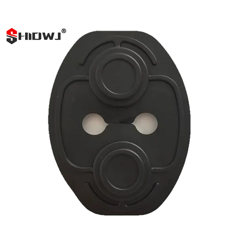 

1/4 шт., противоударная силиконовая подушка для закрывания дверей автомобиля, бесшумный амортизатор, защитные чехлы, аксессуары для дверной защелки автомобиля