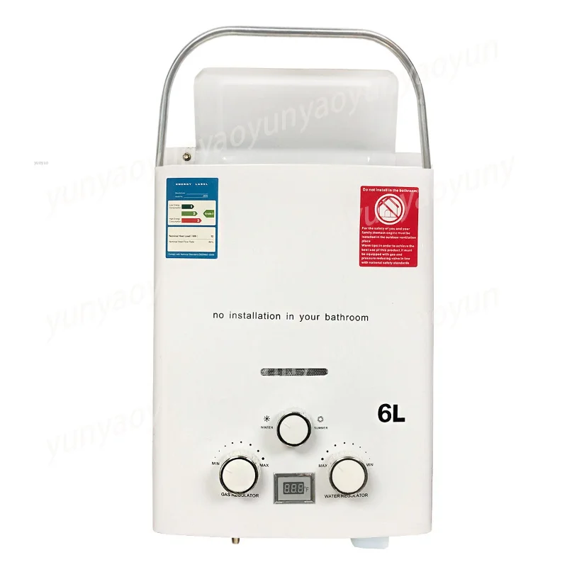 

Portable Instant Heating Water Heater Outdoor Camping Bath Device with Shower Head for Car Use