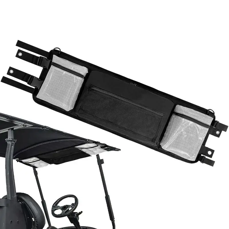

Black Golf Cart Bag Black Golf Cart Ceiling Storage Bag Golf Accessories Portable Organizer Bag For Travel Golf Course