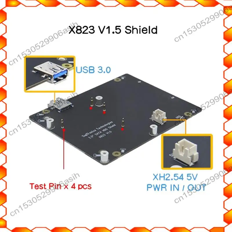 -AT52 Naspi Kit + حافظة معدنية + لوحة توسيع X823 + لوحة X-C1 + مروحة PWM لخادم تخزين القرص الصلب SATA HDD/SSD