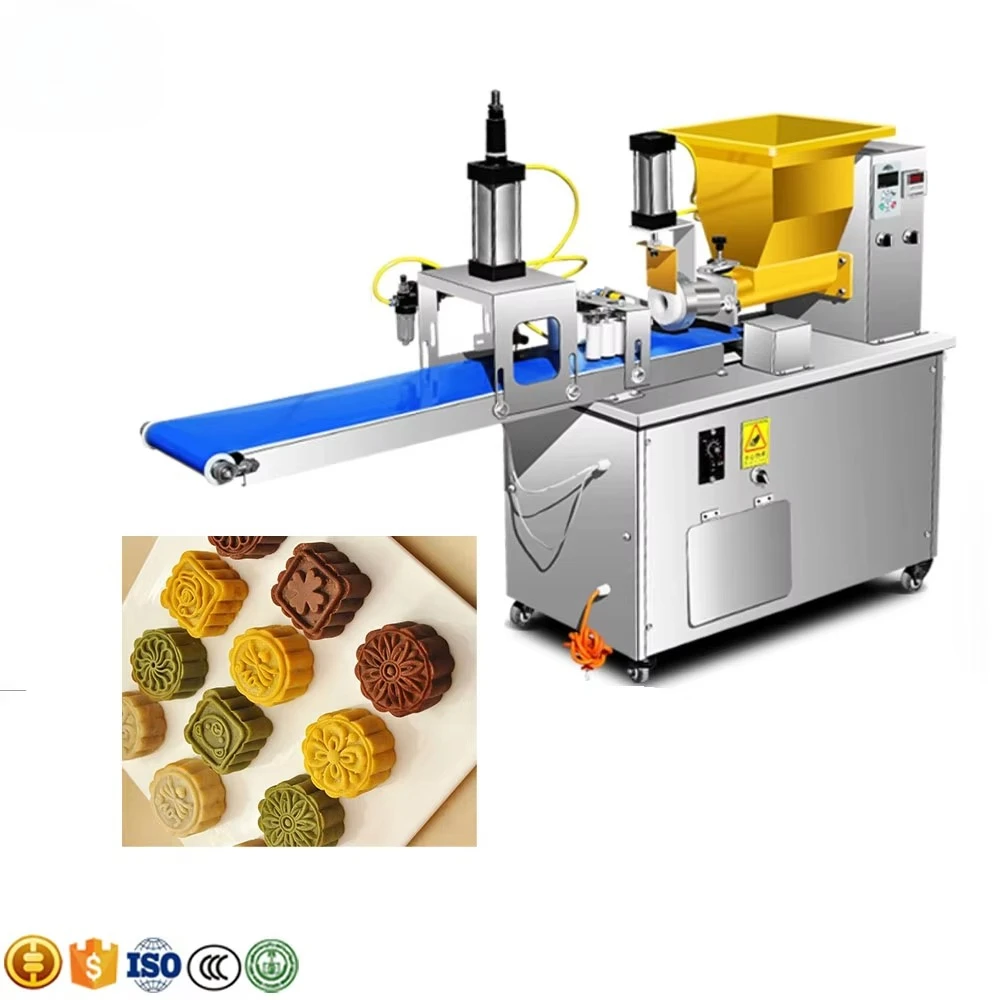 Hot Bread Baklava Roller Former Pizza Base Form Press Automatic Dough Round Sheeter Moon Cake Mold Press Machine