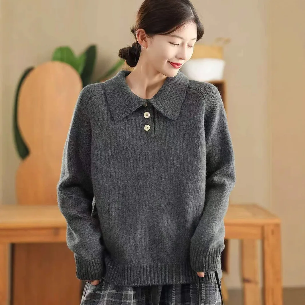 Winter Fashion Thicken Warm Pullover Sweater Women Good Quality Comfortable Solid Color Korean Style Long Sleeve Female Knitwear