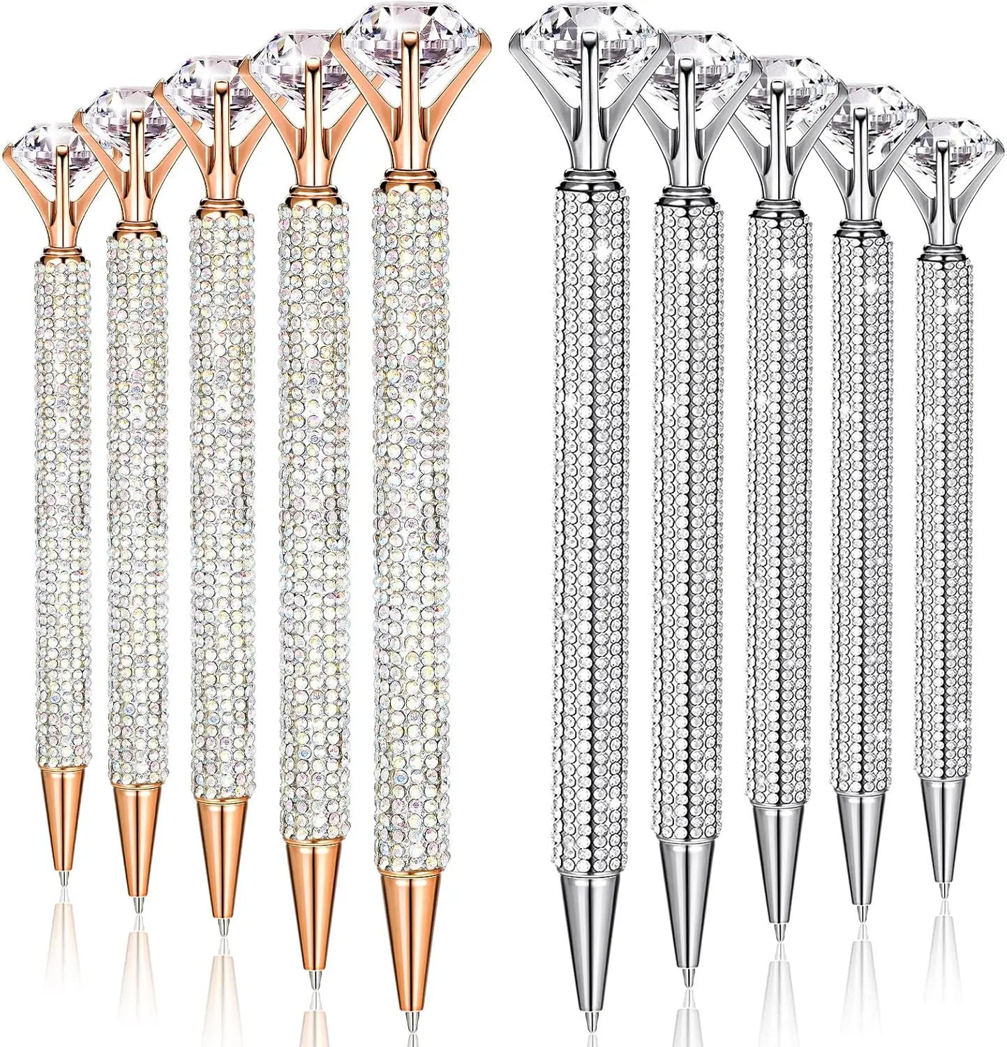 10-canetas-grandes-com-diamantes-e-cristais-brilhantes-canetas-esferograficas-de-metal-com-glitter-tinta-preta-retratil-lindas-e-elegantes-para-casamento