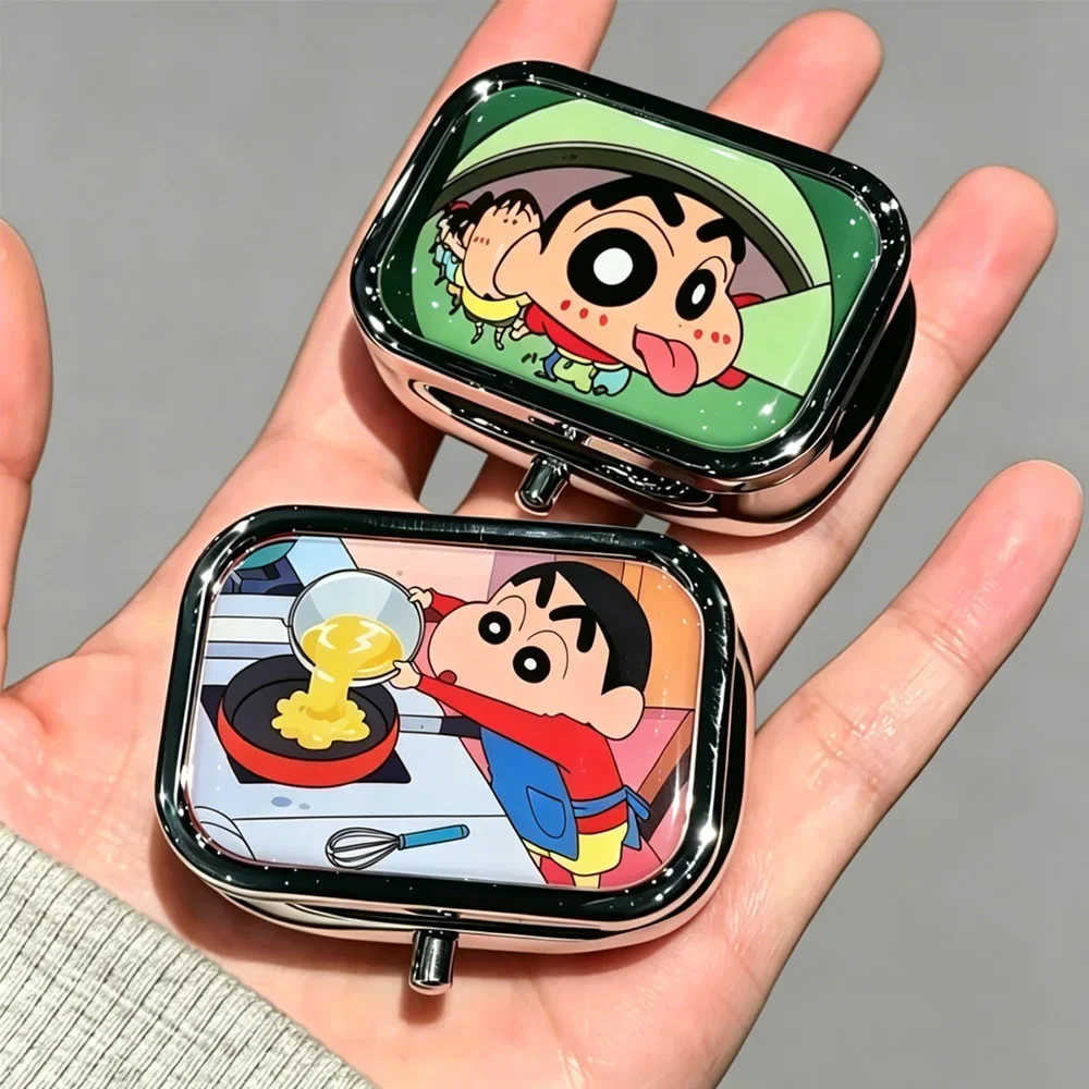 Crayon Shin-chan Mini Sealed Metal Tin Box Moisture Proof Pocket Candy Pill Travel Storage Container for Anime Fans 짱구는 못말려 1 s view 3