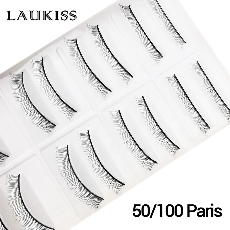 50/100 Pairs False Eyelashes Handmade Training Practice Lashes Soft Natural For Beginners Eyelash Extension Beauty Salon Student