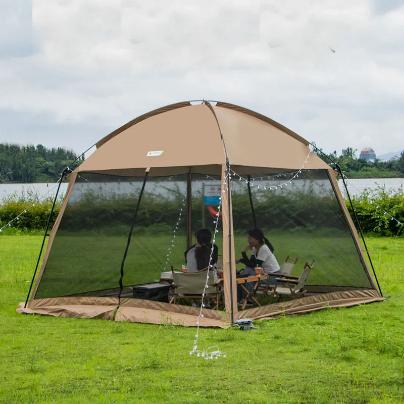 Double Layers Canopy Outdoor Sunscreen Anti-mosquito Tent Picnic Fishing Pergola UV Protection Sunshelter Large Space Party Tour