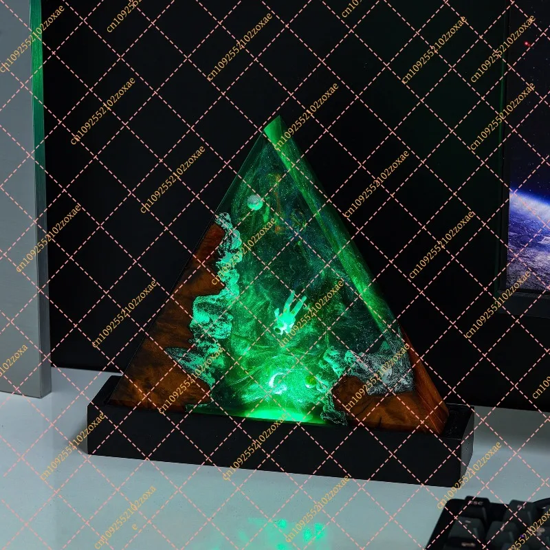 Epoxy resin model, gift for family, creative gift, tabletop ornament, bedside ornament