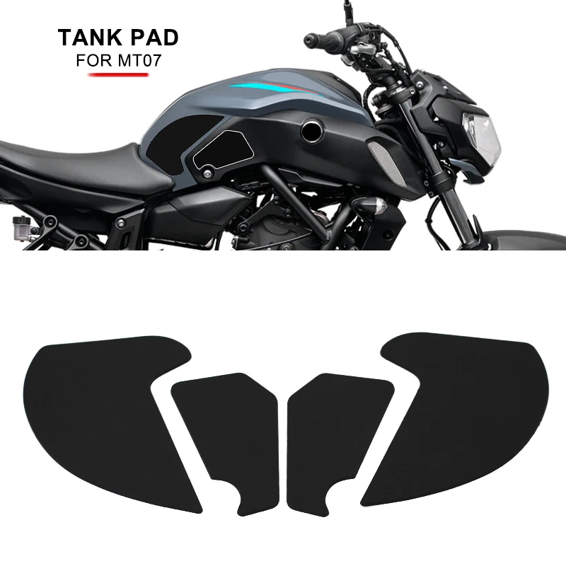 Fit FOR YAMAHA MT07 MT-07 MT 07 2018 2019 2020 Motorcycle Non-slip Side Fuel Tank Stickers Waterproof Pad Rubber Sticker