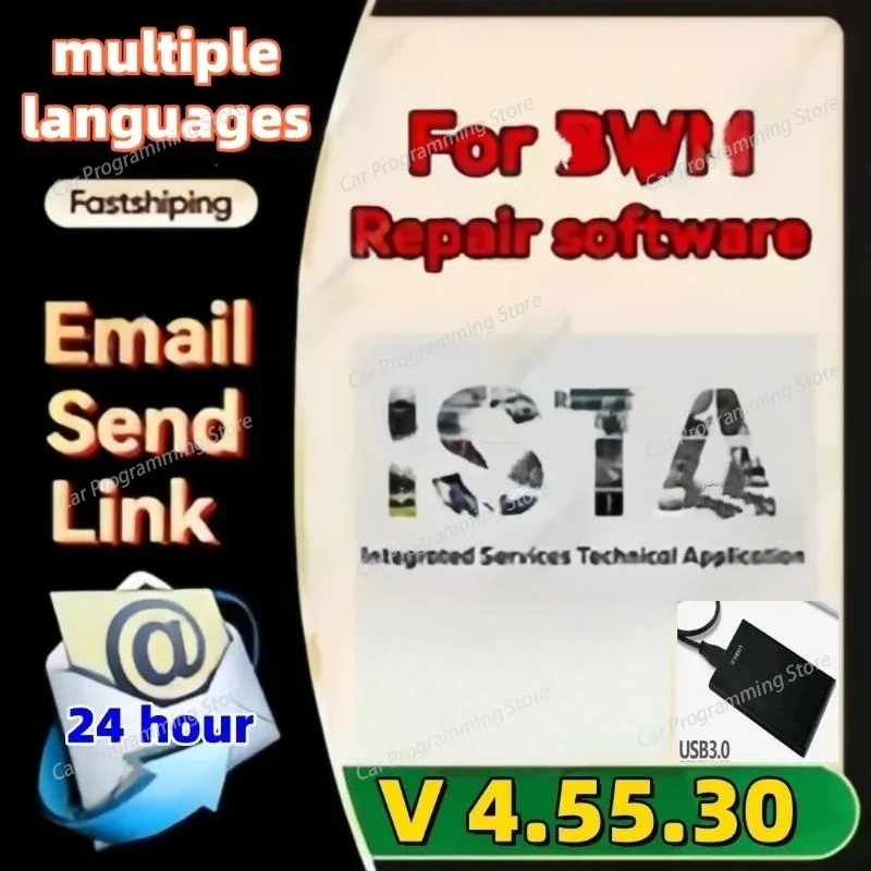 2026 NEW For B-M-W ISTA 4.55.30 diagnostic software plus lite or oull PSdZData Download or send HDD Support multiple languages