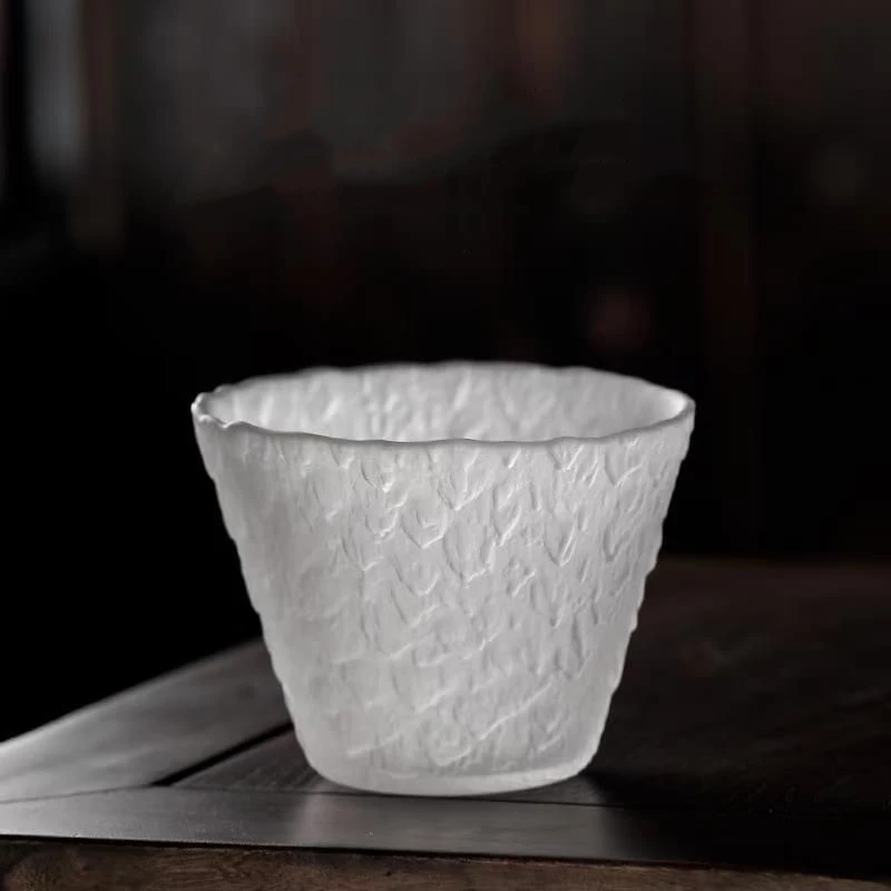 Japanese Style Handmade Hazy Snow Crystal Brandy Snifters Whiskey Shot Glass Hammer Wine Glasses Cup Whisky Tumbler Sake Bowl