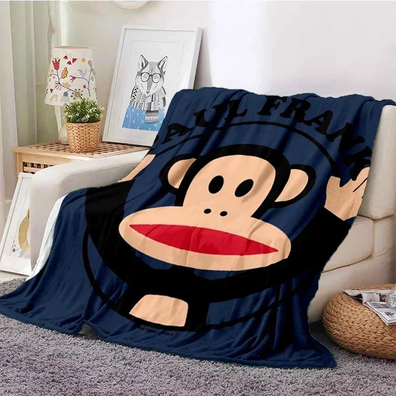P-Paul Frank Flanela para crianças, sala de estar, quarto, sofá, cama, piquenique infantil, conforto quente, cobertor portátil, presente de aniversário, r2