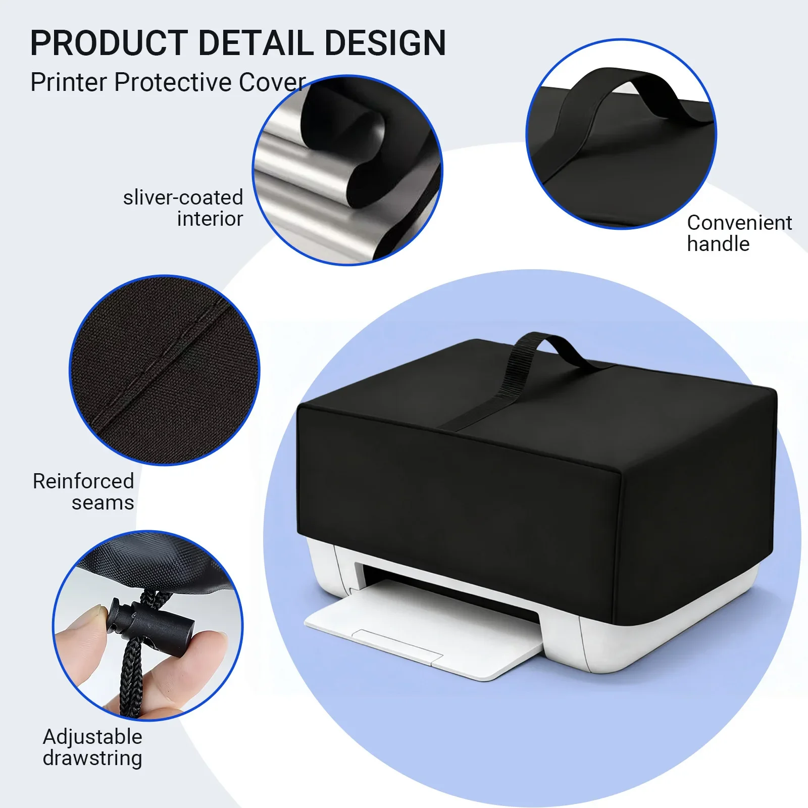 Dustproof Sunscreen Waterproof Cover for Copier 3D Printer Engraving Machine Office Supplies Rain Protection Hood