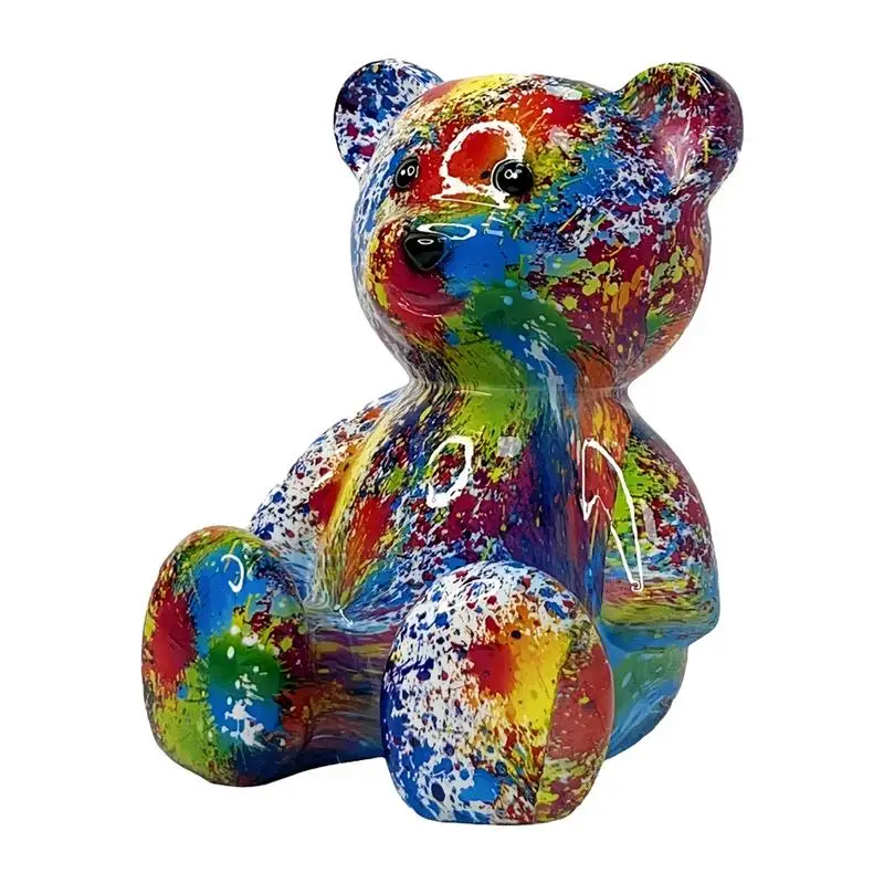 

Настольная статуя из смолы, фигурка сидящего медведя, модная миниатюрная кукла, украшение дома для сада, праздничная мебель, общежитие, шкаф, спальня