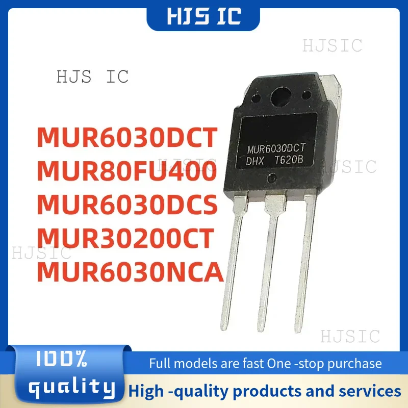 5 uds. 100% nuevos diodos de recuperación rápida MUR6030DCT MUR80FU400 MUR6030DCS MUR30200CT MUR6030NCA TO-3P, la mejor calidad en stock