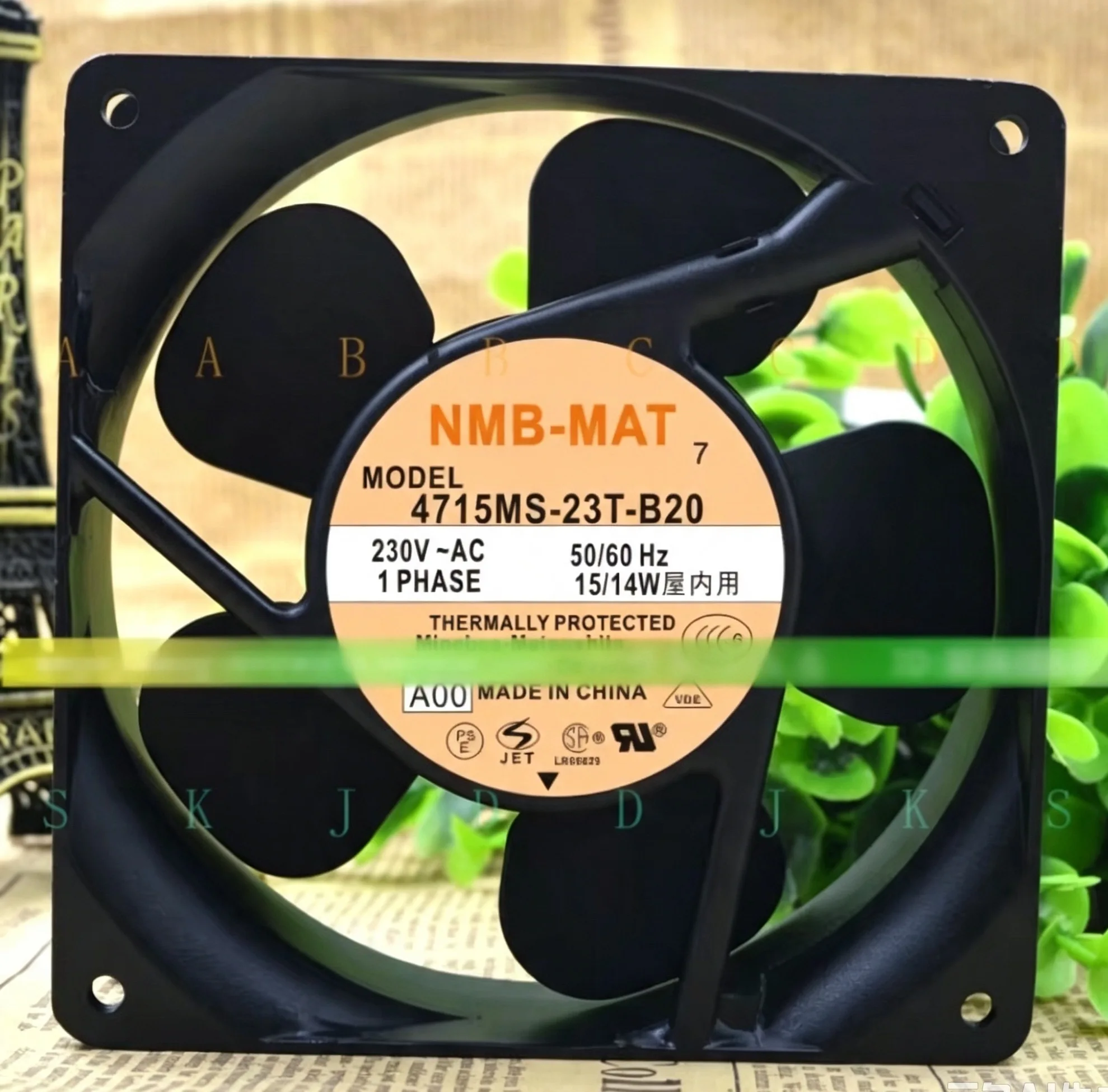 M for NMB 4715MS-23T-B20 12CM 12038 230V 15 / 14W Cabinet Power Cooling Fan
