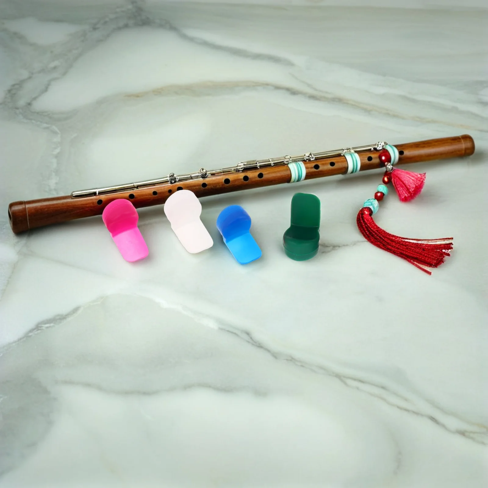 

10Pcs Silicone Clarinet Thumb Rest Cushions Soft Round Finger Pads Assorted Colors Thumb Rest for Clarinet Playing Accessories