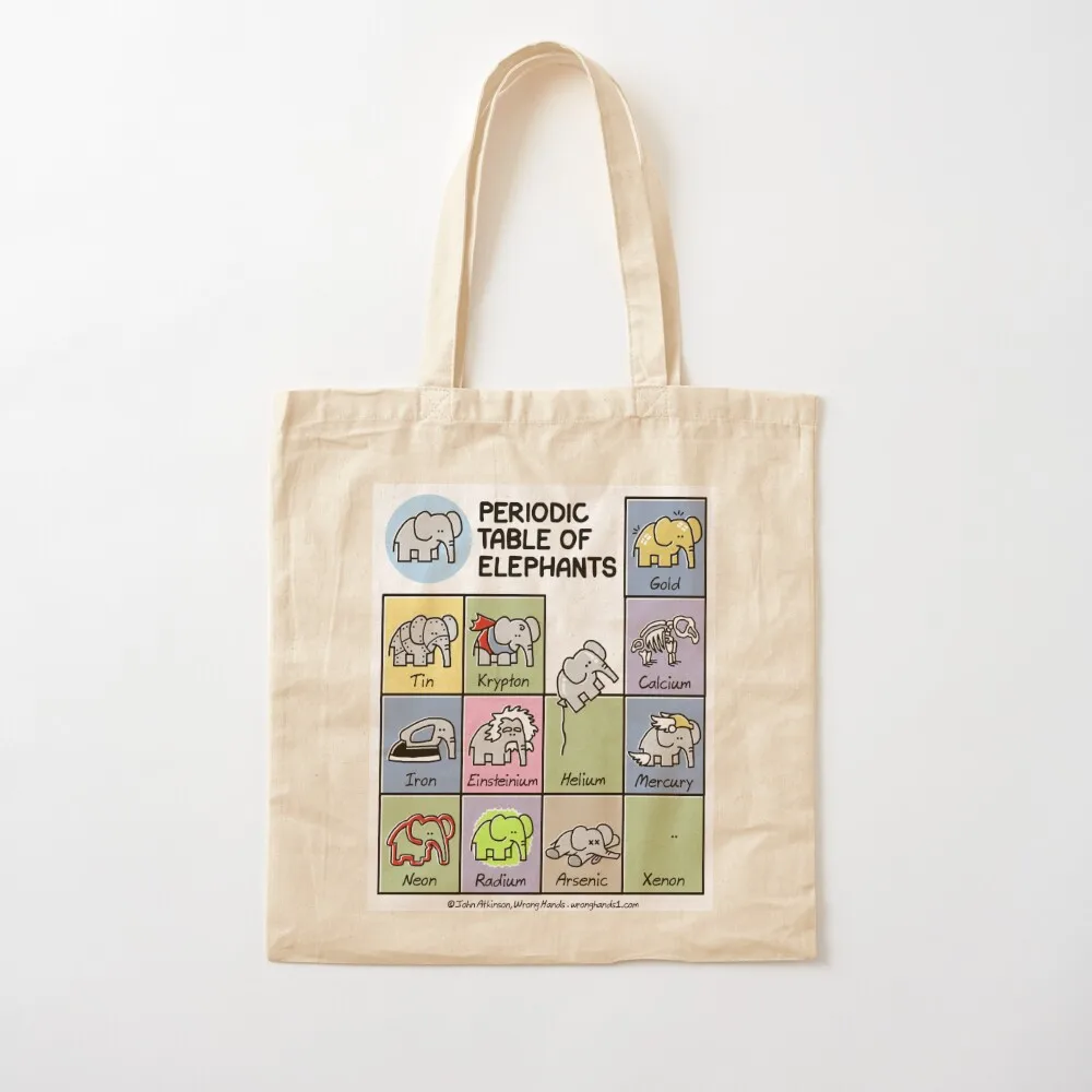 Periodic Table of Elephants Tote Bag sacs de shopping tote bag custom tote bag men's great