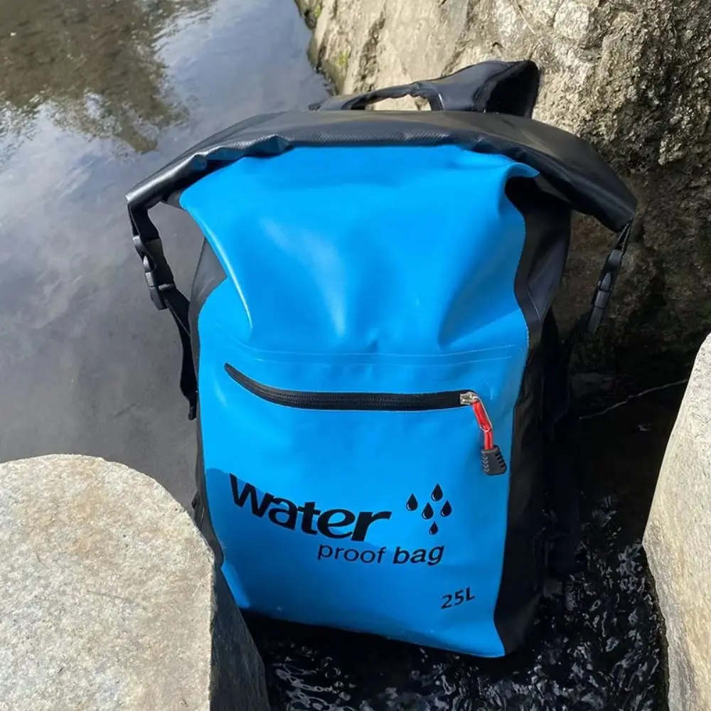 Dry Storage Bag Waterproof Dry Bag Large Capacity Water Floating Swimming Backpack 25L PVC Sports Bag Rafting Bucket Bag