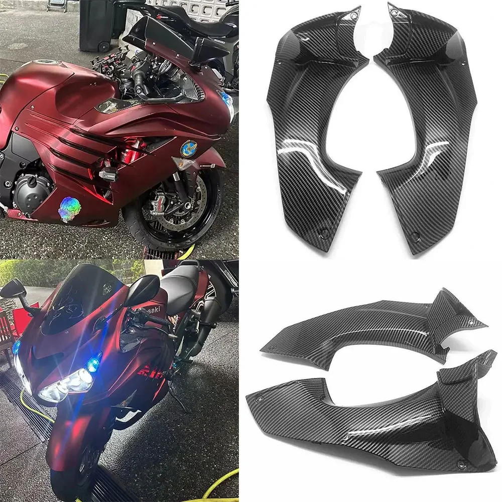 

For Kawasaki Ninja ZX14R ZX-14R 2012-2020 Motorcycle Upper Front Dash Cover Fairings Duct Side Cover Panel Nose Cowl Air Intake