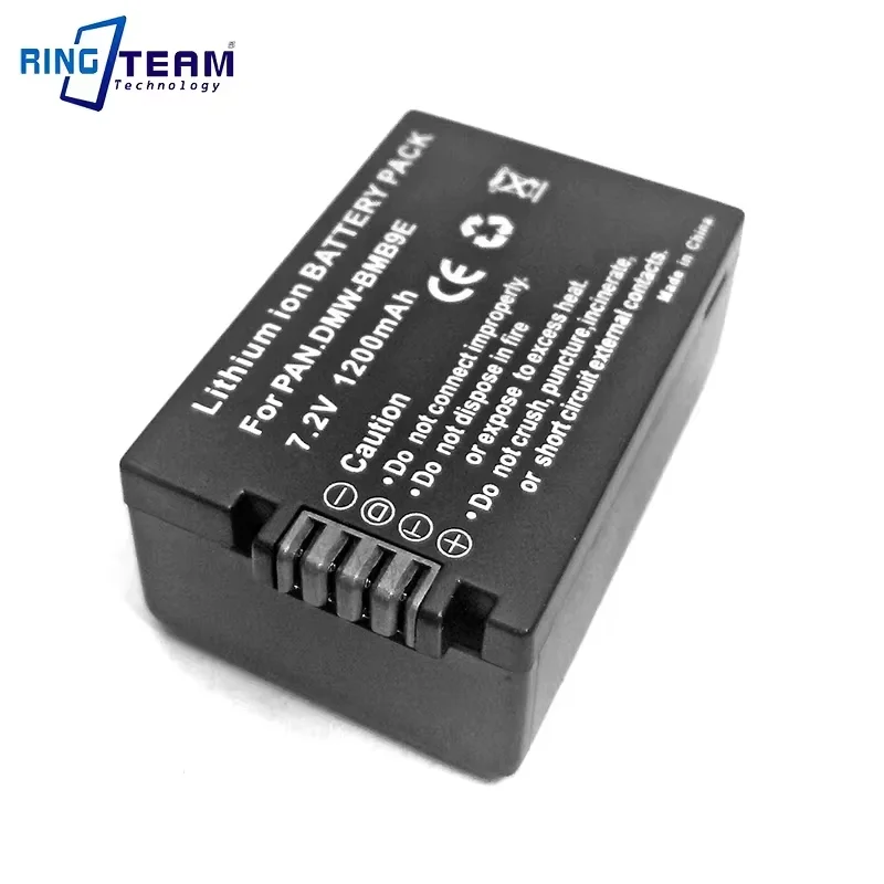 1pcs 7.2V 1200mAh DMW-BMB9 BMB9E BMB9PP Battery Set for Panasonic Lumix DC-FZ80 FZ40K FZ45K FZ47K Z48K FZ60 FZ70 FZ100