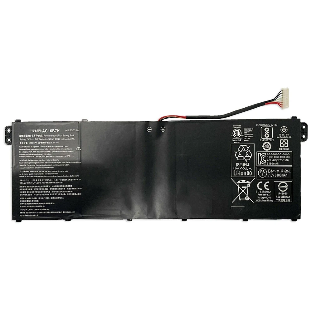 Imagem -06 - Bateria do Portátil Ac16b7k 7.6v 48wh para Ac16b7k Ac16b8k para Acer Aspire V5572 V5-573 V5-572 V5-573 15 Cb5151h