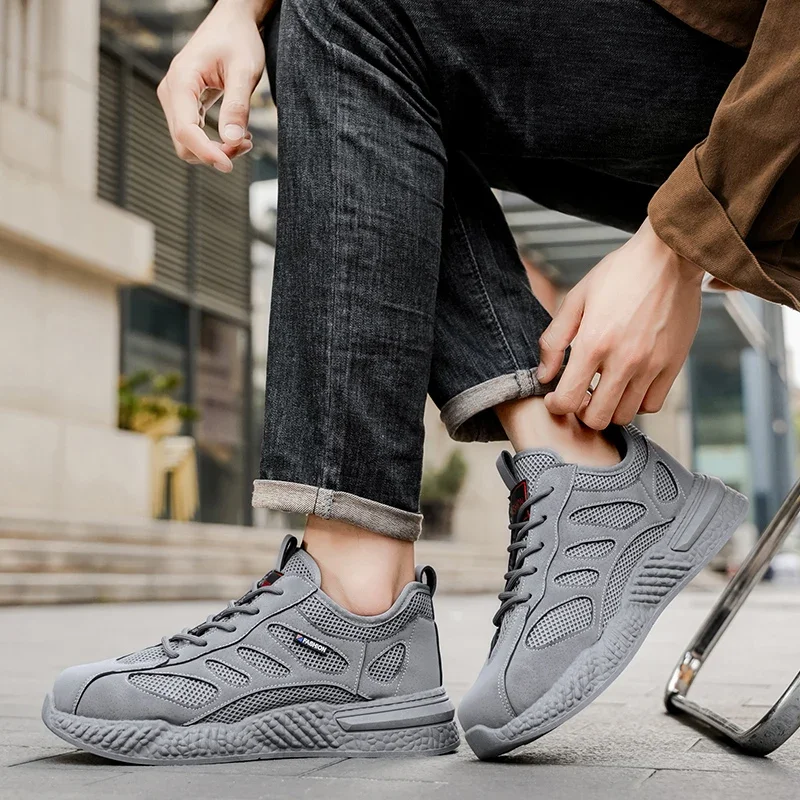 

Comfortable Men's Social Shoes Mesh Casual Sports Shoes Thick Soled Multifunctional Breathable Men's Summer Outdoor Hiking Shoes