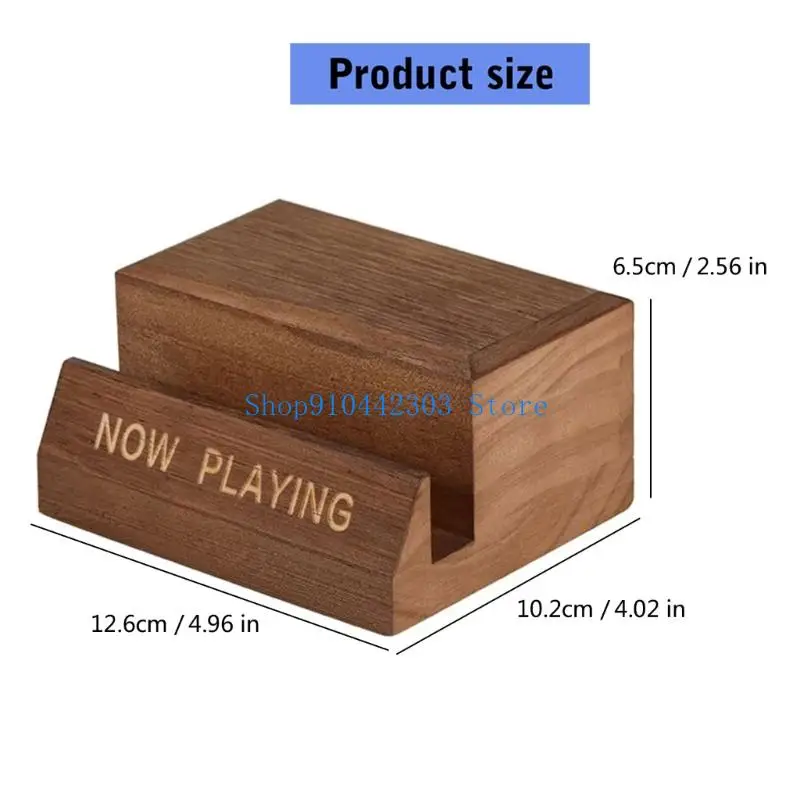 652F User Friendly Wooden Media Shelf Record Holder For Vinyls Records CDs MultiPurpose Storage Solution For Music Lovers view 6