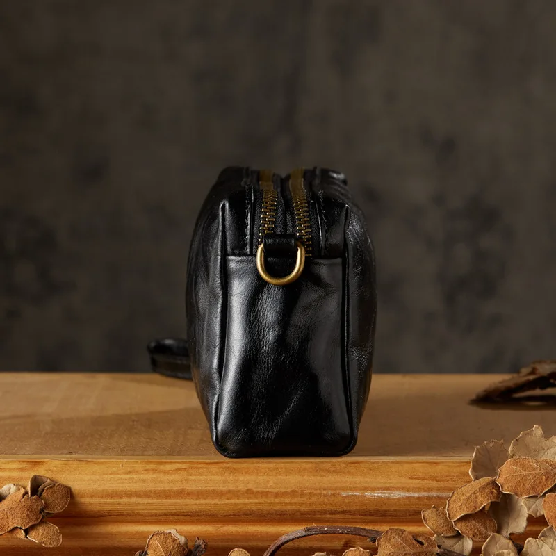 2026 Genuine Leather Handbag Men Casual Fashionable Single-shoulder Crossbody Multi-functional Mobile Phone Designer Luxury Bag