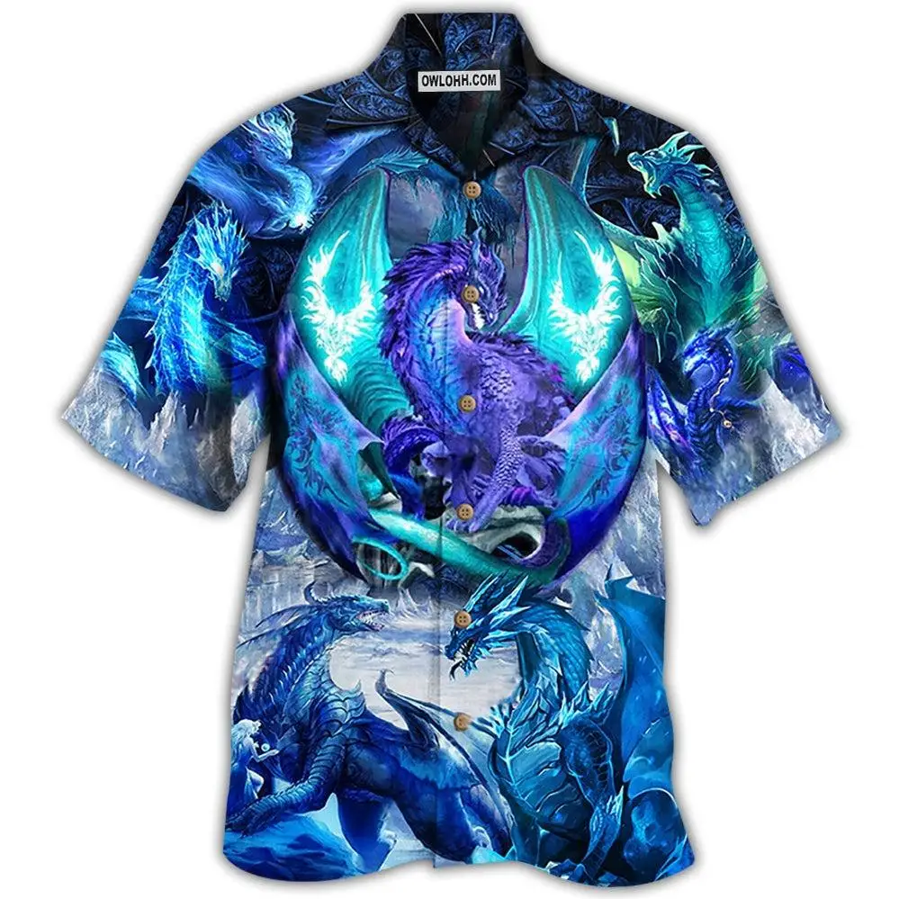 Camisa holgada de manga corta con estampado 3D de dragón para hombre, ropa de calle Retro, blusa hawaiana informal, ajustada, Verano