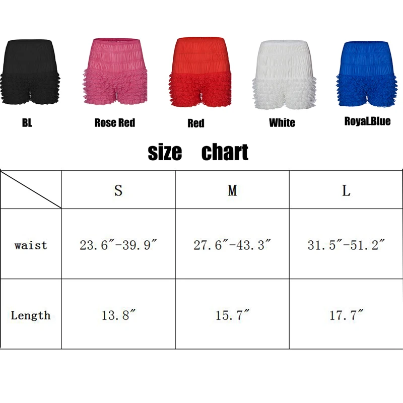 S/M/L Lace Ruffle Bloomers Y2k Women Sexy Lace Layered Mesh Shorts Safety Pettipants Girl Lolita Cosplay Shorts Underwear