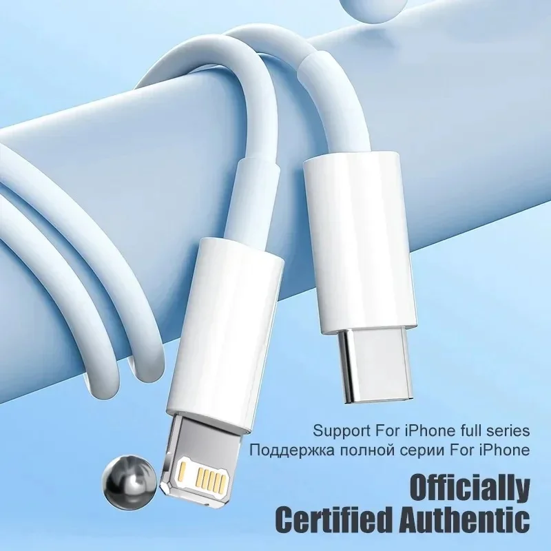 Cable de carga rápida 20W PD USB a Lighting, USB C a Lighting, para Apple iPhone 14 13 12 11 Pro Max X XR Plus, iPad, línea de sincronización de datos 2