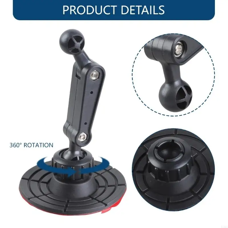 360 Degree Adjustable Rotation Phone Brackets Adhesive Base 17mm Ball Joint Adapter For Handfree Video Calls